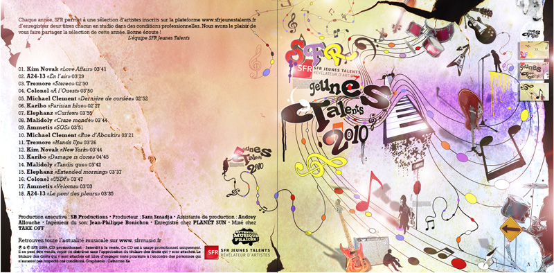 Pochette cd concours sfr jeunes talents