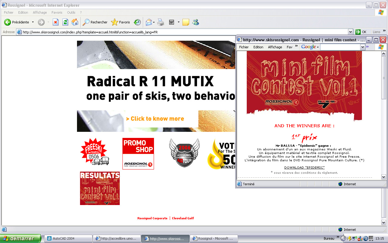 Concours video rossignol